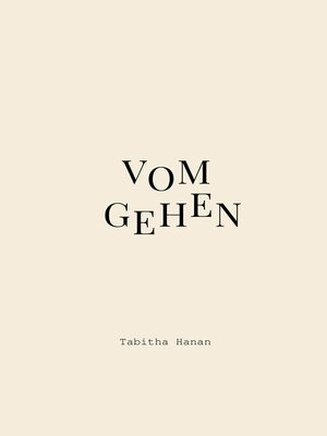 cover image of Vom Gehen